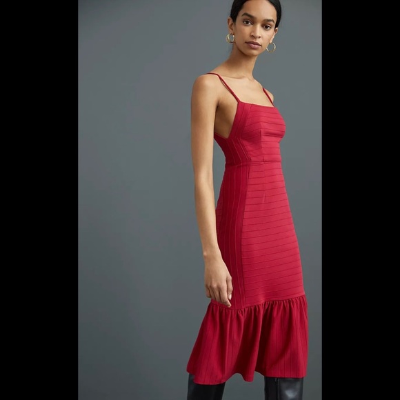 Hutch Dresses & Skirts - NWT ANTHROPOLOGIE SQUARE NECK SLIM MIDI DRESS.BEAUTIFUL!! XL